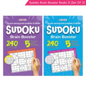 Jolly Kids Sudoku Brain Booster Books Set D (Set of 2) - (Purple Book, and Blue Book)