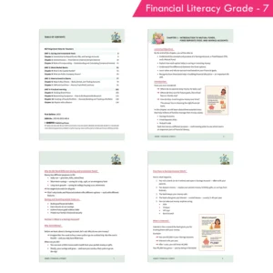 financial literacry Book for Grade 7 students learning money management