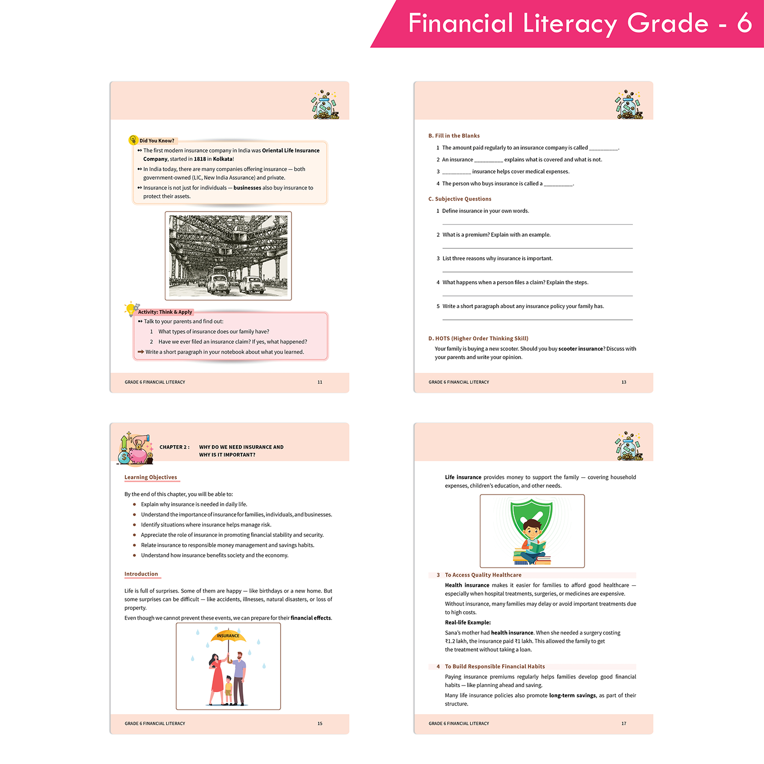 Financial Literacy Grade 6 curriculum-aligned financial education book