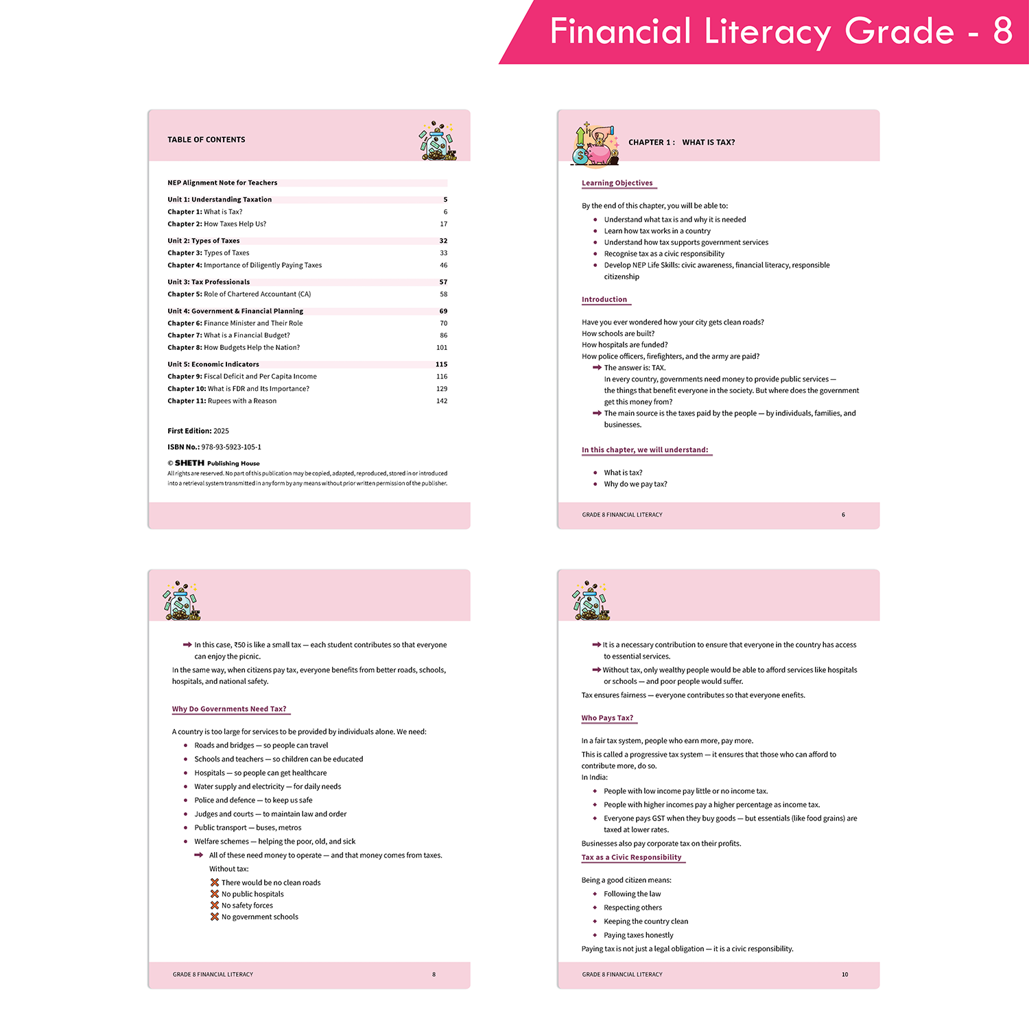 Financial Literacy Book Grade 8 | Practical Money Education with Tax, Budget and Economic Awareness - Image 2
