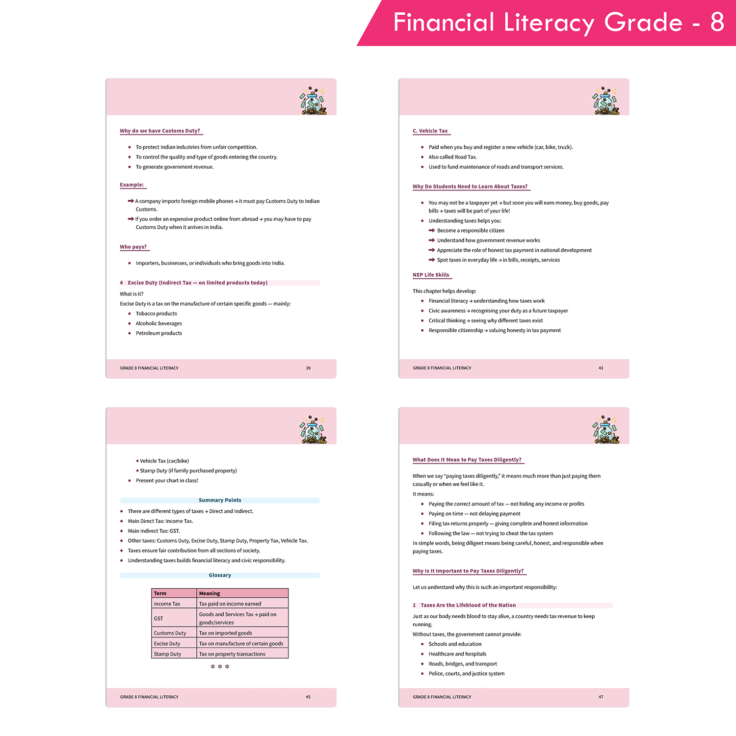 Financial Literacy Book Grade 8 | Practical Money Education with Tax, Budget and Economic Awareness - Image 6