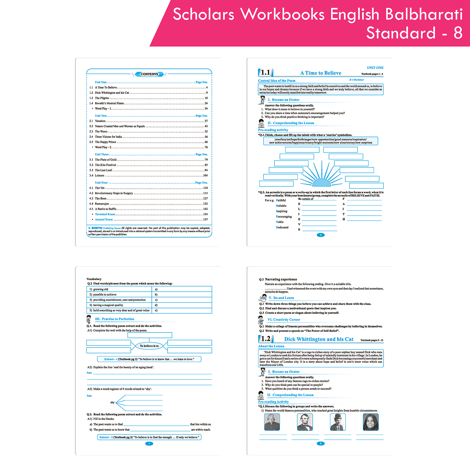 CCE Pattern Scholar Workbooks English Balbharati Standard 8 - Image 2