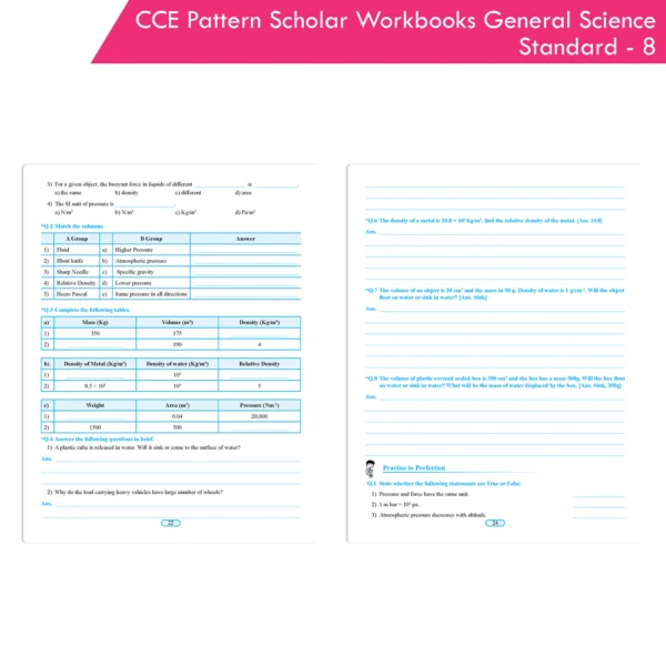 CCE Pattern Scholar Workbooks General Science Standard 8 - Your One ...