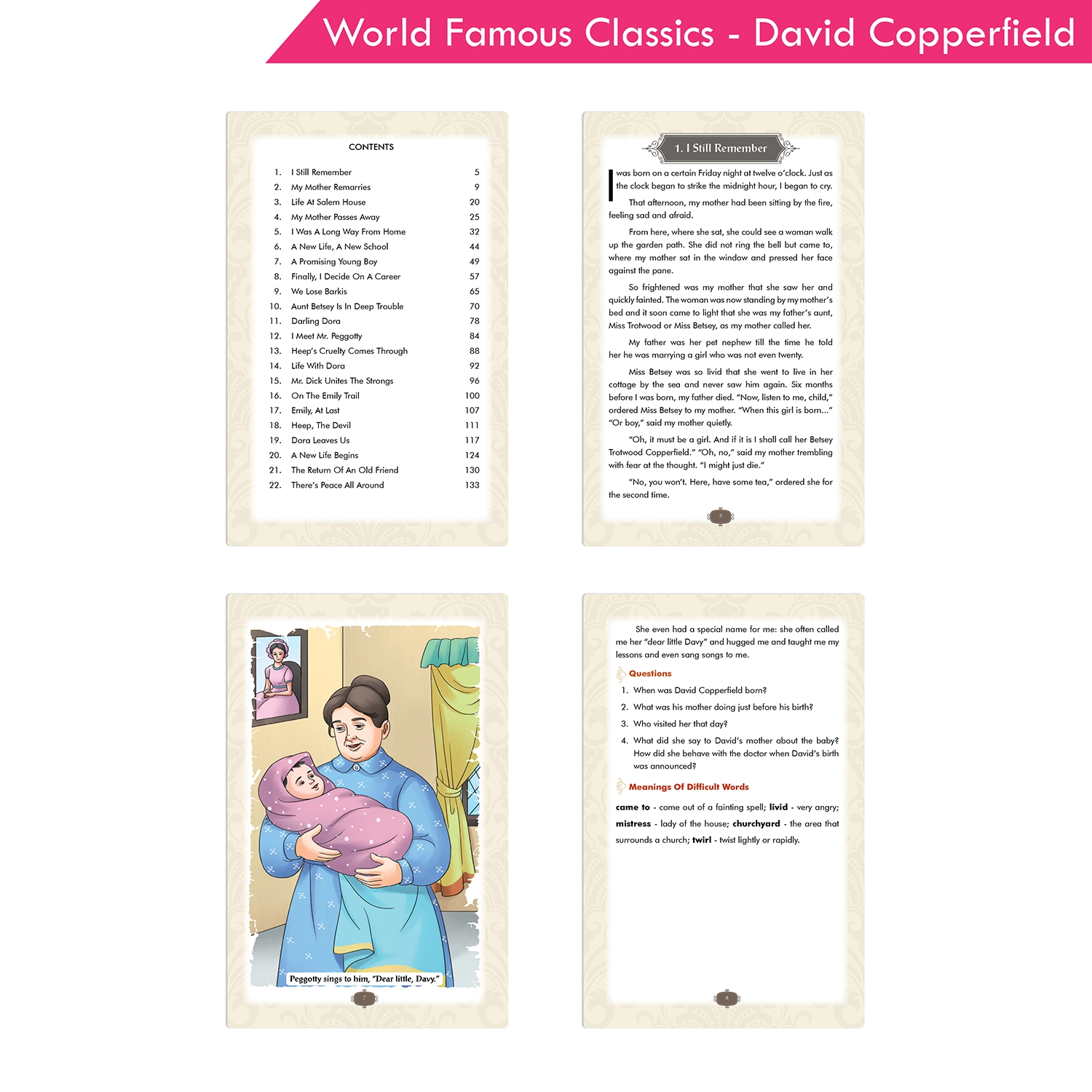 World Famous Classics - David Copperfield Book | Famous English Novel by Charles Dickens for Reading Practice | Story Learning and Colourful Illustrations - Image 2