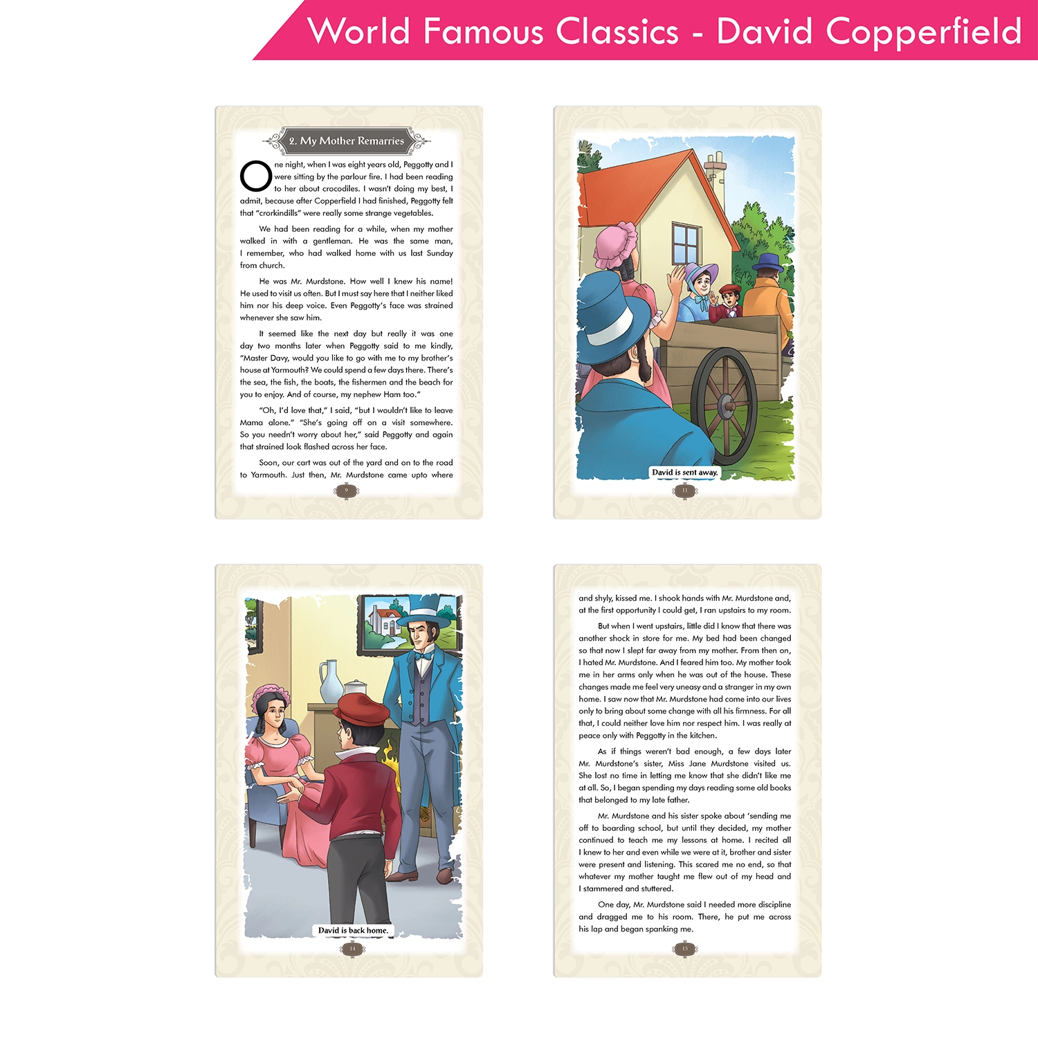 World Famous Classics - David Copperfield Book | Famous English Novel by Charles Dickens for Reading Practice | Story Learning and Colourful Illustrations - Image 3