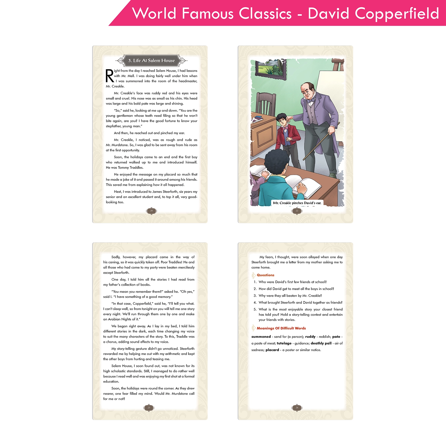 World Famous Classics - David Copperfield Book | Famous English Novel by Charles Dickens for Reading Practice | Story Learning and Colourful Illustrations - Image 4