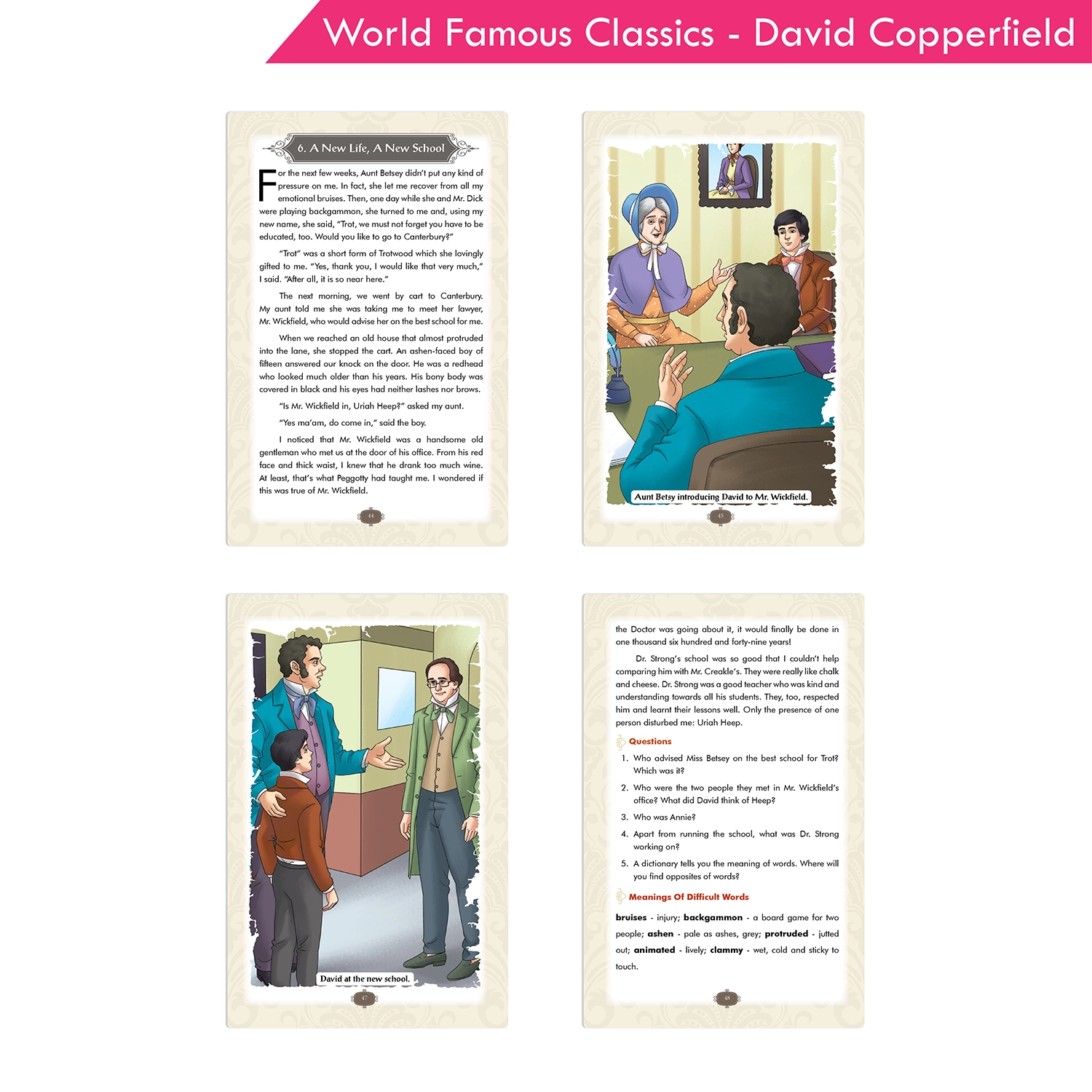 World Famous Classics - David Copperfield Book | Famous English Novel by Charles Dickens for Reading Practice | Story Learning and Colourful Illustrations - Image 8