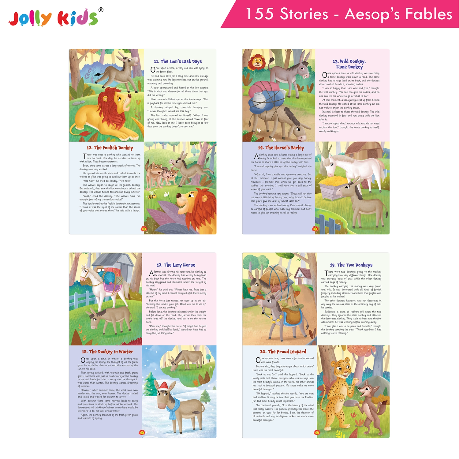 Jolly Kids 155 Aesop’s Fables Stories for Kids - Ultimate Classic Fables with Short Moral Stories, Animal Tales and Inspiring Life Lessons - Image 3