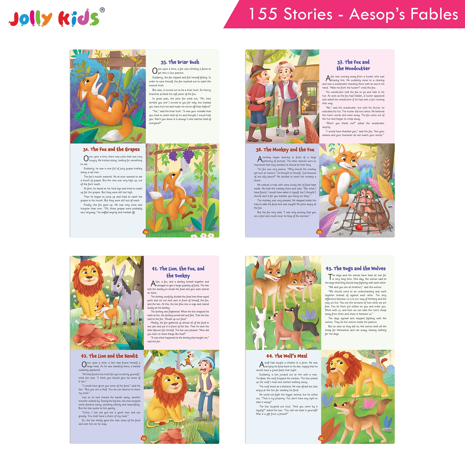 Jolly Kids 155 Aesop’s Fables Stories for Kids - Ultimate Classic Fables with Short Moral Stories, Animal Tales and Inspiring Life Lessons - Image 5