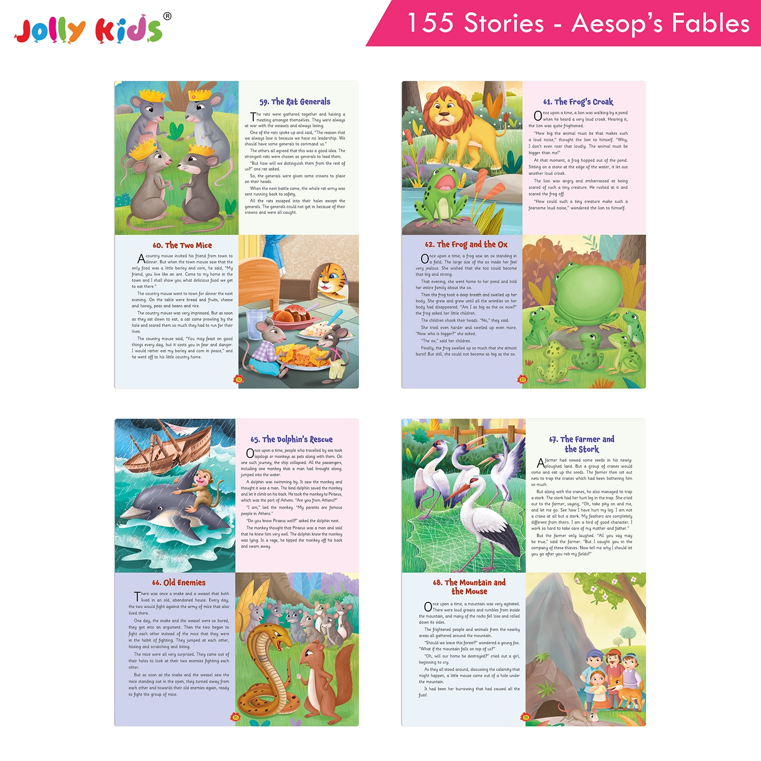 Jolly Kids 155 Aesop’s Fables Stories for Kids - Ultimate Classic Fables with Short Moral Stories, Animal Tales and Inspiring Life Lessons - Image 7