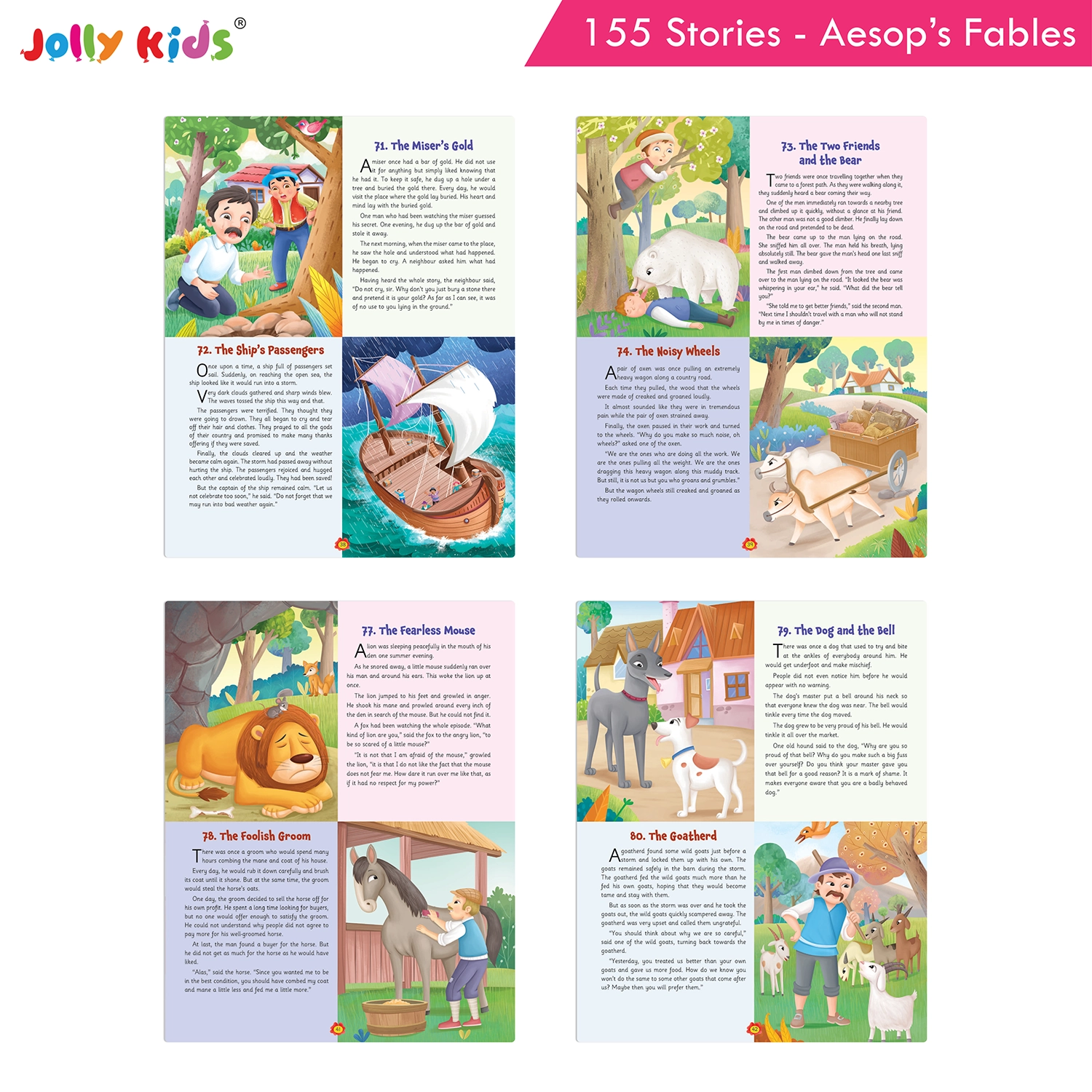 Jolly Kids 155 Aesop’s Fables Stories for Kids - Ultimate Classic Fables with Short Moral Stories, Animal Tales and Inspiring Life Lessons - Image 8