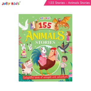 Jolly Kids 155 Animal Stories for Kids - Illustrated Moral Stories, Short Bedtime Adventures and English Story Reading Book, Best Gift for Children
