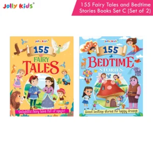 Jolly Kids 155 Fairy Tales and Bedtime Story Books for Kids Set C - Set of 2 Illustrated Books with Magical Adventures, Memorable Characters and Moral Lessons