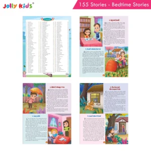 Jolly Kids 155 Bedtime Stories for Kids - Wonderful Short Stories with Morals, Magical Adventures and Heartwarming Read-Aloud Tales for Happy Dreams