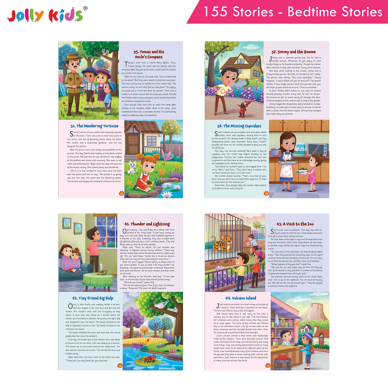 Jolly Kids 155 Bedtime Stories for Kids - Wonderful Short Stories with Morals, Magical Adventures and Heartwarming Read-Aloud Tales for Happy Dreams - Image 5