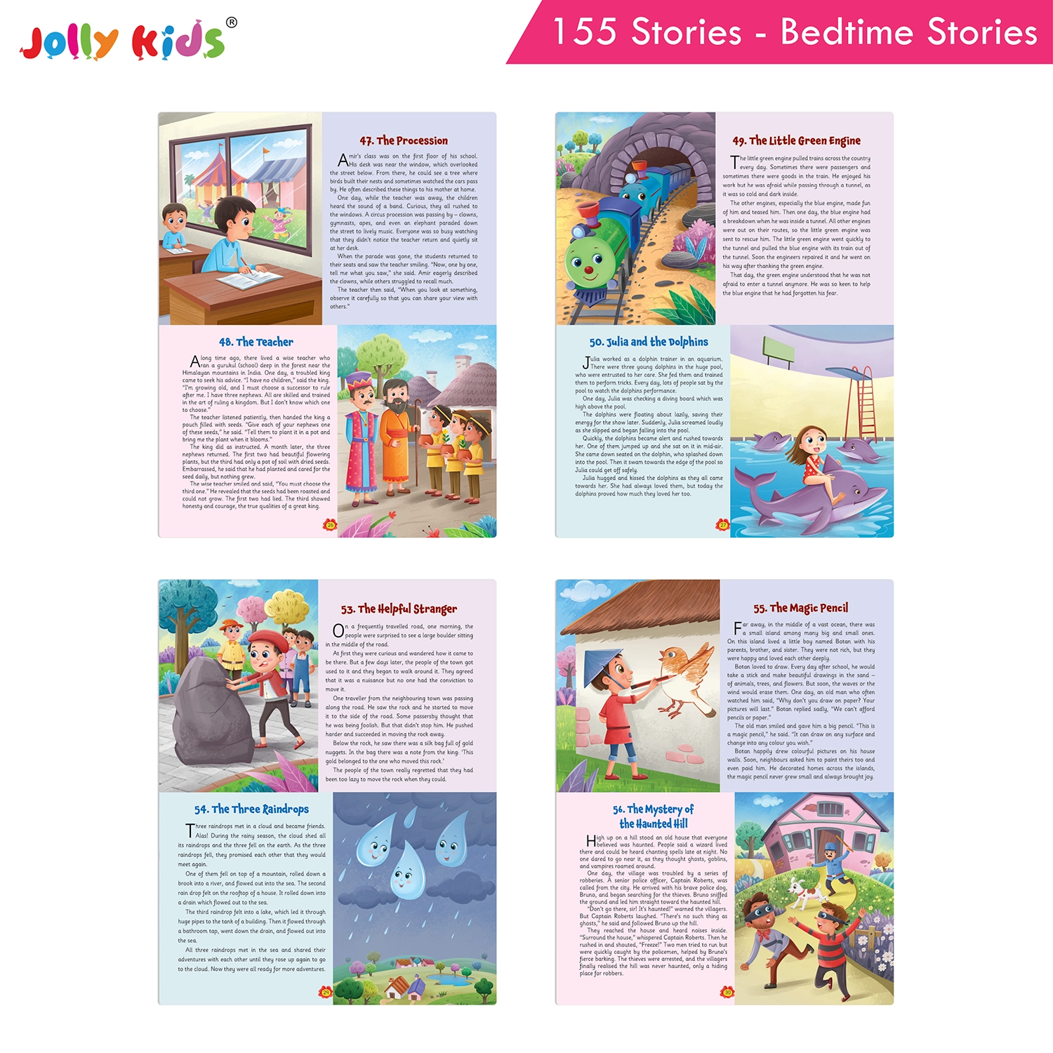 Jolly Kids 155 Bedtime Stories for Kids - Wonderful Short Stories with Morals, Magical Adventures and Heartwarming Read-Aloud Tales for Happy Dreams - Image 6