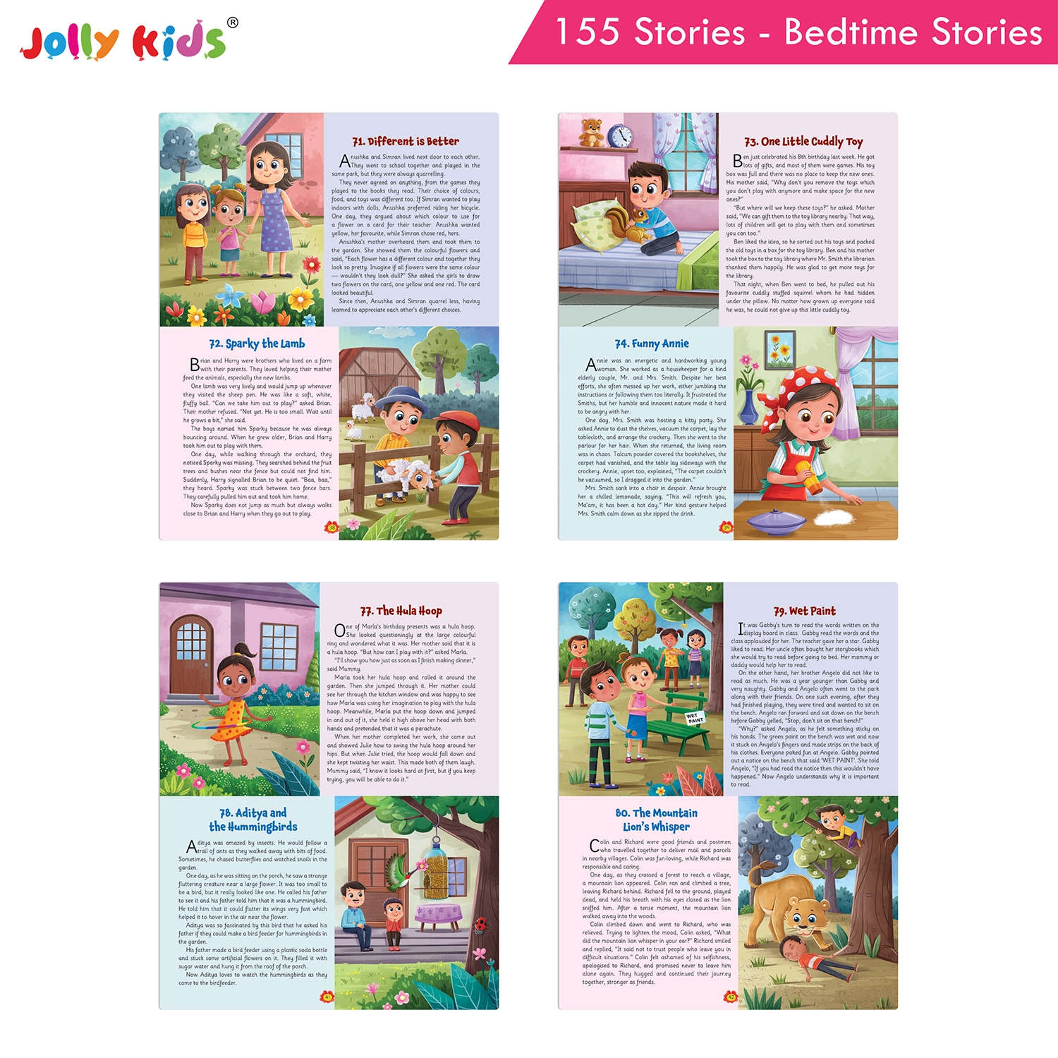Jolly Kids 155 Bedtime Stories for Kids - Wonderful Short Stories with Morals, Magical Adventures and Heartwarming Read-Aloud Tales for Happy Dreams - Image 8