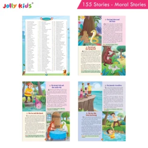 Jolly Kids 155 Moral Stories for Kids - Heartwarming English Storybook with Colourful Pictures, Short Tales and Timeless Moral Values