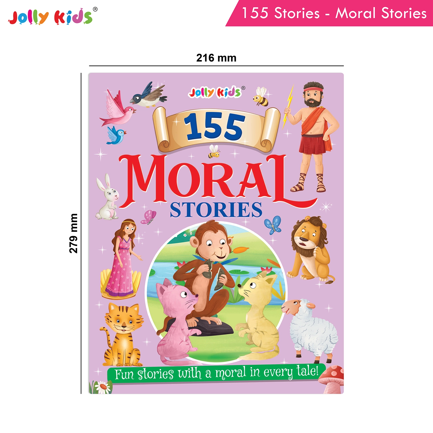 Jolly Kids 155 Moral Stories for Kids - Heartwarming English Storybook with Colourful Pictures, Short Tales and Timeless Moral Values - Image 9