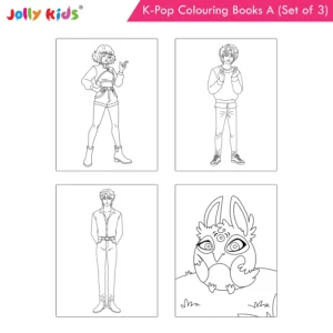 Jolly Kids K-Pop Colouring Books A Set of 3 - Cuties, Dancing Stars, Fashion Diva