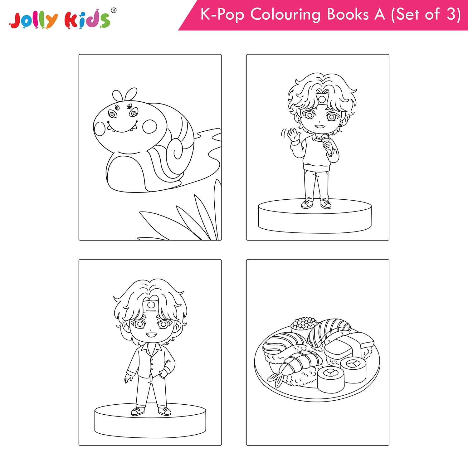 Jolly Kids K-Pop Colouring Books A Set of 3 - Cuties, Dancing Stars, Fashion Diva - Image 5