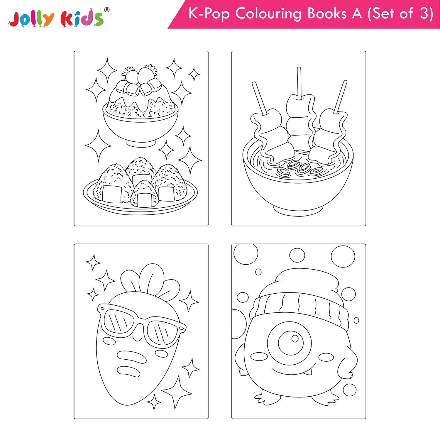 Jolly Kids K-Pop Colouring Books A Set of 3 - Cuties, Dancing Stars, Fashion Diva - Image 8