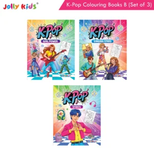 Jolly Kids K-Pop Colouring Books B Set of 3 - Girl Power, Singing Stars, Vibes