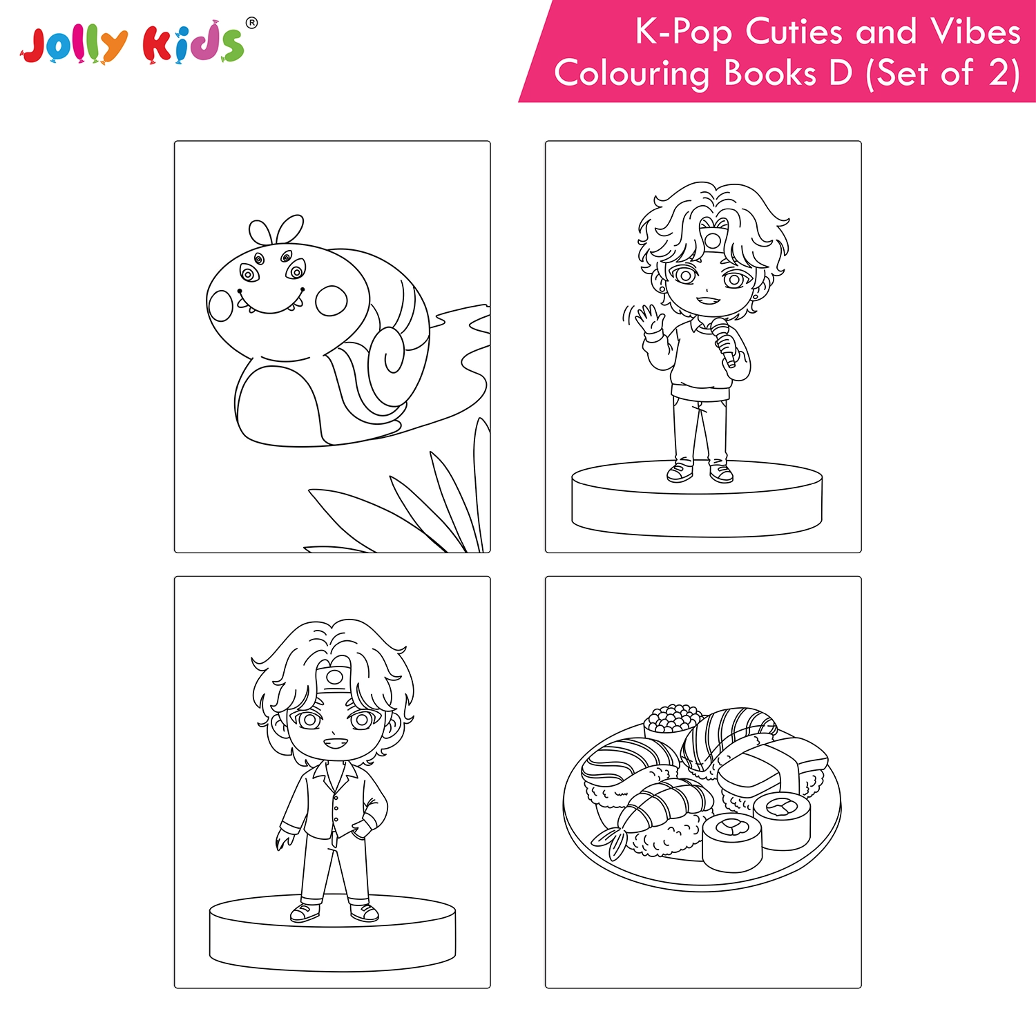 Jolly Kids K-Pop Colouring Books E Set of 2 - Cuties and Vibes - Image 3