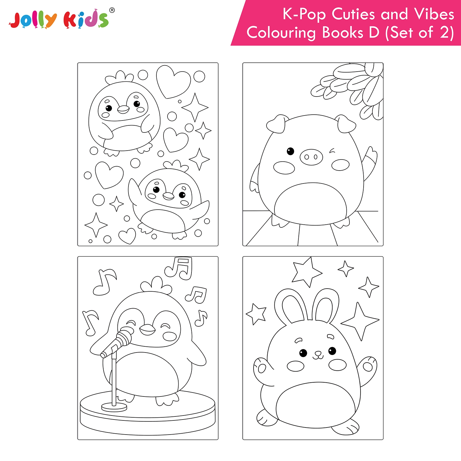 Jolly Kids K-Pop Colouring Books E Set of 2 - Cuties and Vibes - Image 5