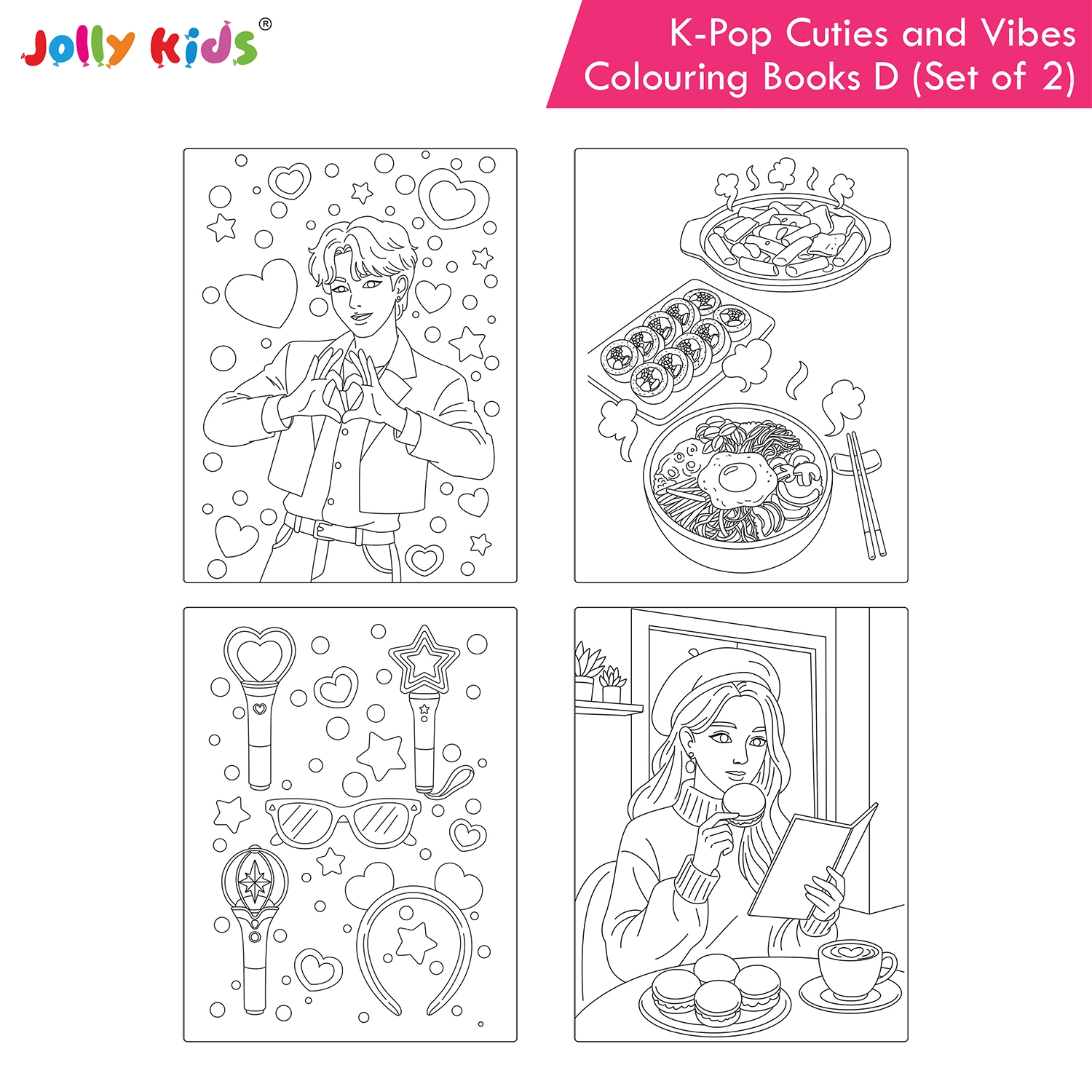 Jolly Kids K-Pop Colouring Books E Set of 2 - Cuties and Vibes - Image 6