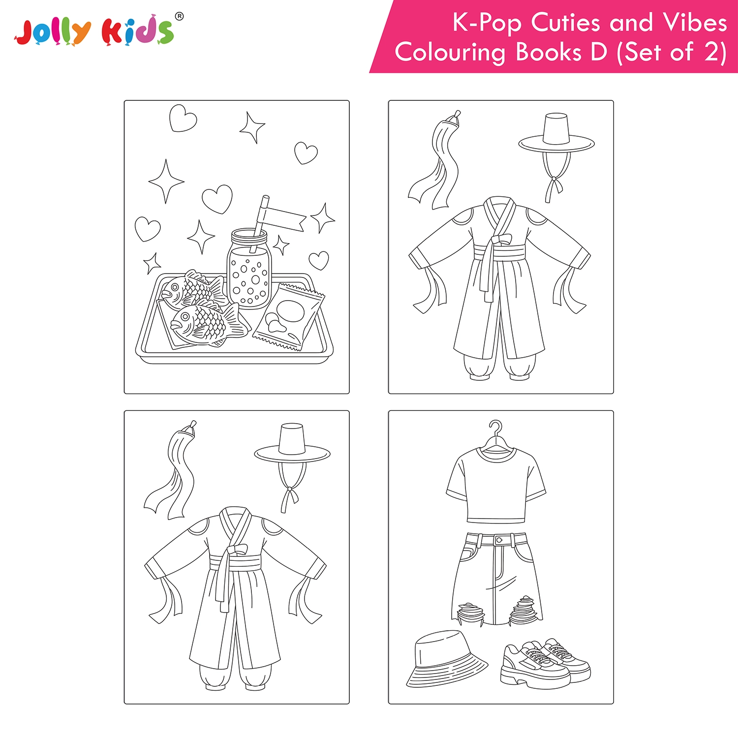 Jolly Kids K-Pop Colouring Books E Set of 2 - Cuties and Vibes - Image 8