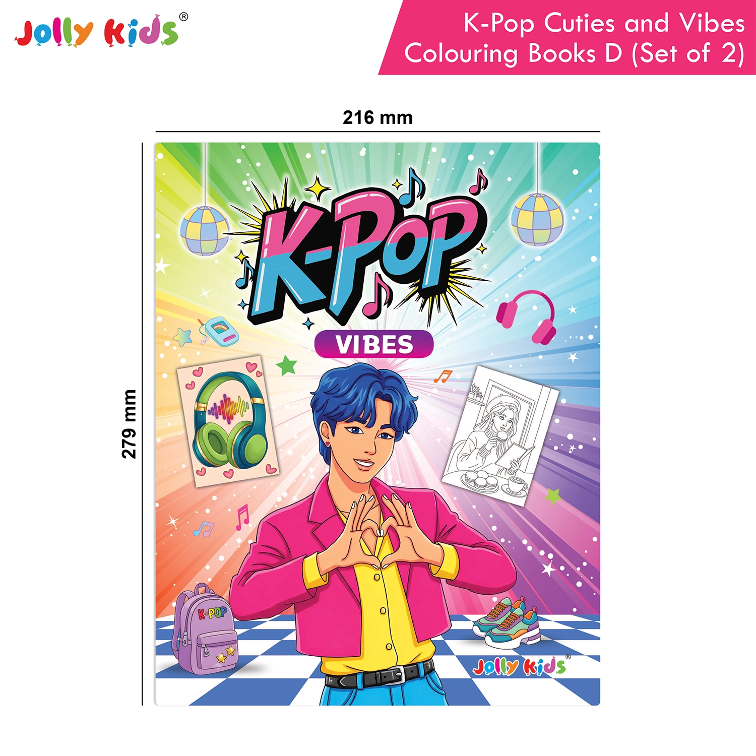 Jolly Kids K-Pop Colouring Books E Set of 2 - Cuties and Vibes - Image 9