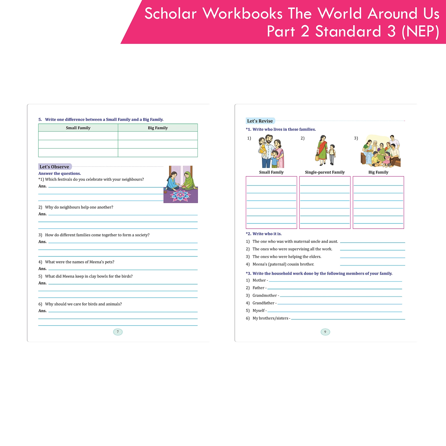 Scholar Workbooks Environmental Studies (EVS) The World Around Us Part 2 Standard 3 (NEP 2020 and SCF-FS 2024) - Image 3